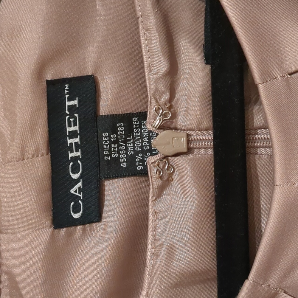 Cachet Blush Long Sleeve Dress with Embellished Jacket - Picture 3 of 10